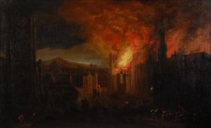 BOGAERT Hendrick Hendriksz 1626-1672,L´incendie de Troye,1649,Brussels Art Auction BE 2017-10-24