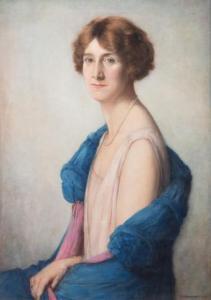 BOGAERTS Jan 1878-1962,A fashionable portrait of Hilda Winifred Scales, w,1927,Venduehuis 2021-11-21