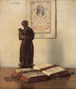 BOGAERTS Jan 1878-1962,A still life with the sculpture of Saint Anthony o,1939,Venduehuis 2021-11-18