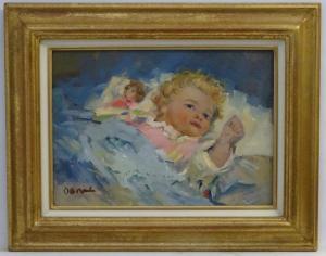 BOGAEVSKAYA Olga Borisovna 1915-2000,Little girl and her doll,1945,Dickins GB 2018-04-13