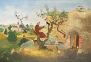 BOGAILEI KLEOFAS 1800-1800,Der Heilige Franziskus spricht mit den Vögeln,Palais Dorotheum 2023-09-01