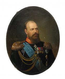 BOGATSKY nikolai timofeevich,Portrait of Emperor Alexander,1887,Stockholms Auktionsverket 2009-03-12