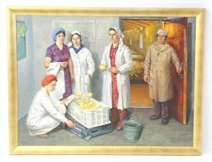 Bogatyrev Mikhail Grioryevich 1924-1999,Chicken Farm,Claydon Auctioneers UK 2023-12-30