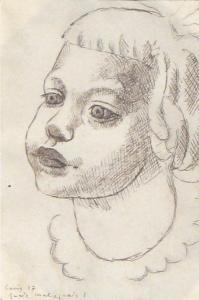BOGDAN Catul 1897-1978,Little Girl Portrait,1927,Alis Auction RO 2009-12-19