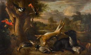 BOGDANI Jacob 1658-1724,Domestic fowl including mallard ducks, a partridge,Sotheby's GB 2023-12-07