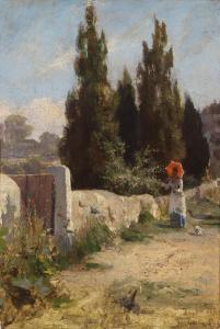 BOGDANOFF Nicolas 1850-1892,Young Woman on a Summer's Day,Palais Dorotheum AT 2014-10-23
