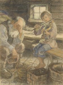 BOGDANOV BELSKY Nikolai Petrovich 1868-1945,THE TALENTED MUSICIAN,Sotheby's GB 2015-12-01