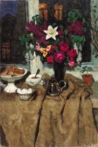 bogdanov valentin 1919-1985,Still Life with Flowers,1958,Heritage US 2008-11-14