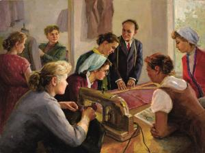 bogdanov valentin 1919-1985,The Machinistka (The Sewing Lesson),1960,Heritage US 2008-11-14