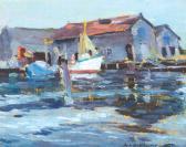 BOGDANOVE Abraham Jacobi 1888-1946,At the Wharf,Barridoff Auctions US 2007-08-03