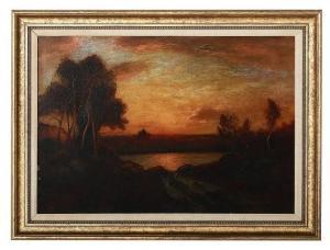 BOGERT George Henry 1864-1944,Sunset Glow Over the Lake,New Orleans Auction US 2022-08-27