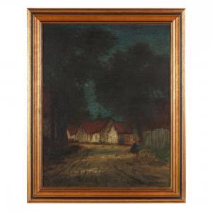 BOGERT George Henry 1864-1944,View of a Cottage at Evening,Leland Little US 2022-08-11