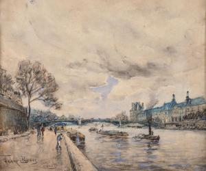 BOGGS FRANK 1855-1926,Vue de Seine avec Louvre,Beurret Bailly Widmer Auctions CH 2024-03-20