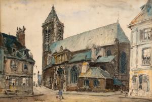 BOGGS Frank William 1900-1951,Bourges, L'église Notre-Dame,Delorme-Collin-Bocage FR 2023-06-30