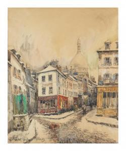 BOGGS Frank William 1900-1951,Montmartre, ruelles animées au pied du Sacré Co,Cornette de Saint Cyr 2024-01-30