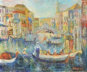 BOGLIANI R 1900-1900,Le Grand Canal et le pont du Rialto à Venise,Etienne de Baecque FR 2011-03-20