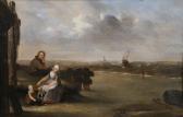 BOGMAN Johannes Mattheus 1822-1872,Famille au bord de la mer,1863,Dogny Auction CH 2015-06-09