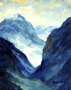 BOGOJEVIC Hans 1894-1967,Schattiges Tal in den Alpen,Eva Aldag DE 2007-09-08