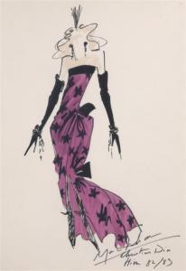 BOHAN Marc 1926,Deux croquis de mode, collection Christian Dior ,1982/83,Lasseron et Associees 2018-02-09