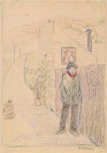 BOHLER Hans 1884-1961,Vor dem Haus,im Kinsky Auktionshaus AT 2016-02-24