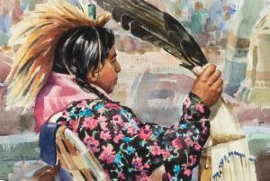 BOHLER JOSEPH STEPHEN 1938,Untitled (Pueblo Girl),1982,Santa Fe Art Auction US 2022-04-16