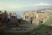 BOHM Alfred Julius Casar 1849,Das antike Theater von Taormina mit Blick auf d,Galerie Bassenge 2014-05-30