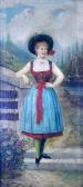 BOHM Pál 1839-1905,lady by a fence,Criterion GB 2019-02-04