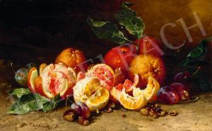 BOHM Pál 1839-1905,Still Life with Oranges (Autumn),Kieselbach HU 2023-05-22