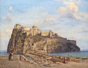 BOHNSTEDT Ludwig Franz Karl 1822-1885,Castello Aragonese vor Ischia,Peter Karbstein DE 2017-05-27