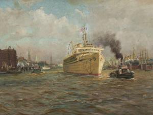 BOHRDT Hans 1857-1945,Wilhelm Gustloff in the Port of Hamburg,1939,Auctionata DE 2016-09-28