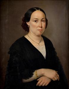 BOHUN PETER MICHAL SLAVOMIL 1822-1879,Portrét dámy,1860,Soga SK 2016-12-13