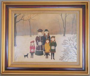 BOILAUGES Fernand 1891-1991,Portrait de famille en hiver,Morand FR 2023-11-16