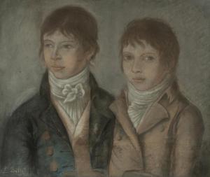 BOILLY Julien Leopold 1796-1874,Portrait of Two boys,Abell A.N. US 2024-03-10