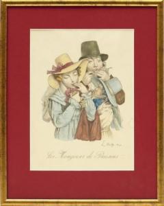 BOILLY Louis Leopold 1761-1845,Les Mangeurs de Raisins,1825,Uppsala Auction SE 2015-04-14