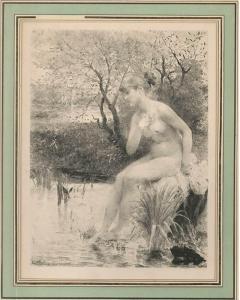BOILVIN Émile 1845-1899,Bagneuse,1887,Bertolami Fine Arts IT 2021-04-29