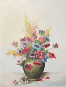 BOIS le Lucien,Still life of flowers in a vase,20th century,The Cotswold Auction Company 2023-02-28