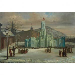 BOISSEAU Alfred 1823-1903,ICE PALACE, MONTREAL,1884,Waddington's CA 2018-12-08