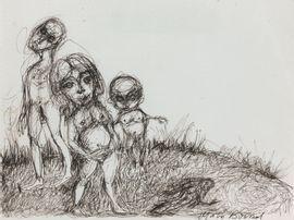 BOISSEL Mahé 1952,Trois enfants nus,Lucien FR 2021-12-17