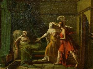BOISSELIER Antoine Félix 1790-1857,classical figures in a bed chamber,John Nicholson GB 2022-02-09