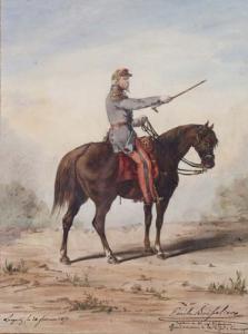BOISSELIER Emile 1800-1900,Porträt des Géneral de Laveaucoupet zu Pferd,DAWO Auktionen DE 2009-06-16
