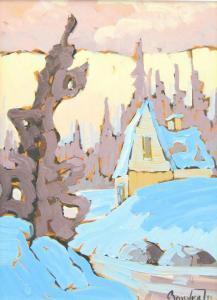 BOISVERT Normand 1950,House in Snow,Walker's CA 2018-10-17