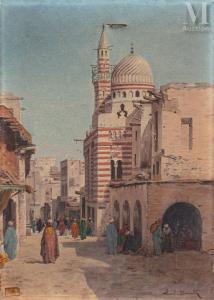 BOIVIN Emile 1846-1920,Une rue du Caire,Millon & Associés FR 2023-12-16