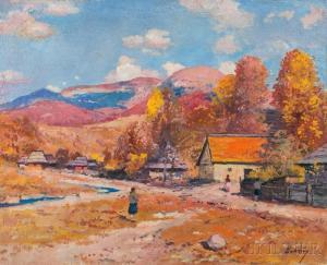 BOKSAY Josef 1891,Village Life, Autumn,Skinner US 2017-01-27