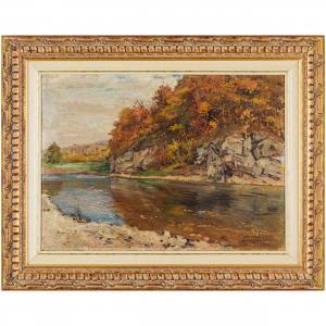 BOKSHAI IOSIF IOSIFOVICH 1891-1975,Paesaggio fluviale,1953,Wannenes Art Auctions IT 2023-04-12