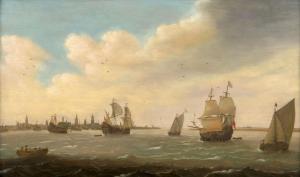 BOL Cornelis,Voiliers dans le port de Rotterdam,Artcurial | Briest - Poulain - F. Tajan 2024-03-20