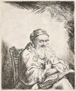 BOL Ferdinand,The Old Man with a Leaf of Trefoil on his Coat,1640,Swann Galleries 2024-04-18