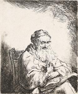 BOL Ferdinand,The Old Man with a Leaf of Trefoil on his Coat,1640,Swann Galleries 2023-11-02