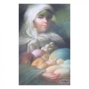 BOLAÑOS GREG 1937,Lady with Fruits,1999,Leon Gallery PH 2021-04-09