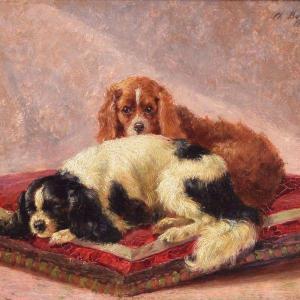 BOLAND Charles 1855,Two dogs,1890,Amberes BE 2022-01-24