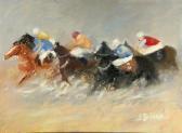 BOLAND Eileen,Racing at Leopardstown,Gormleys Art Auctions GB 2015-04-14